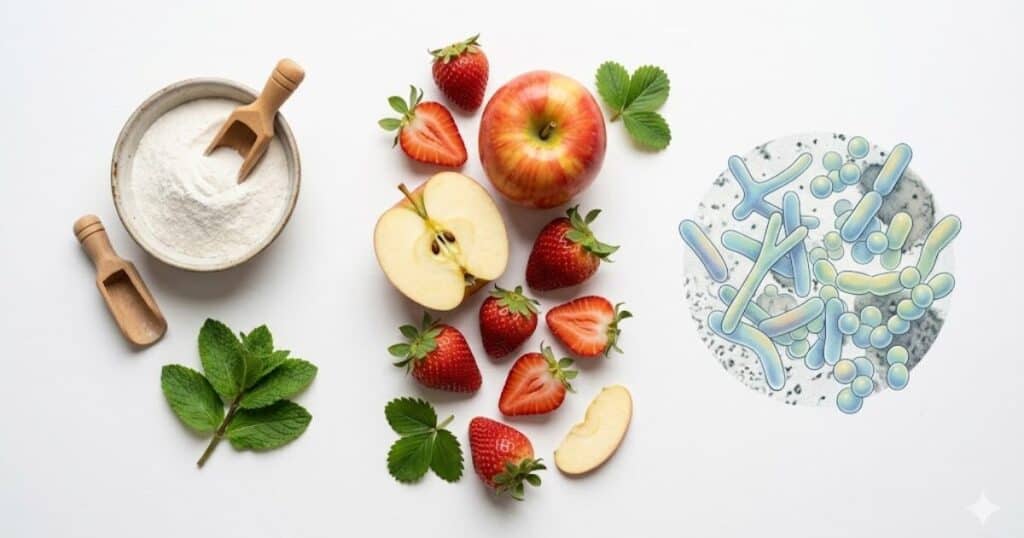 Prebiotics and probiotic strains for oral health — inulin, malic acid, and beneficial bacteria